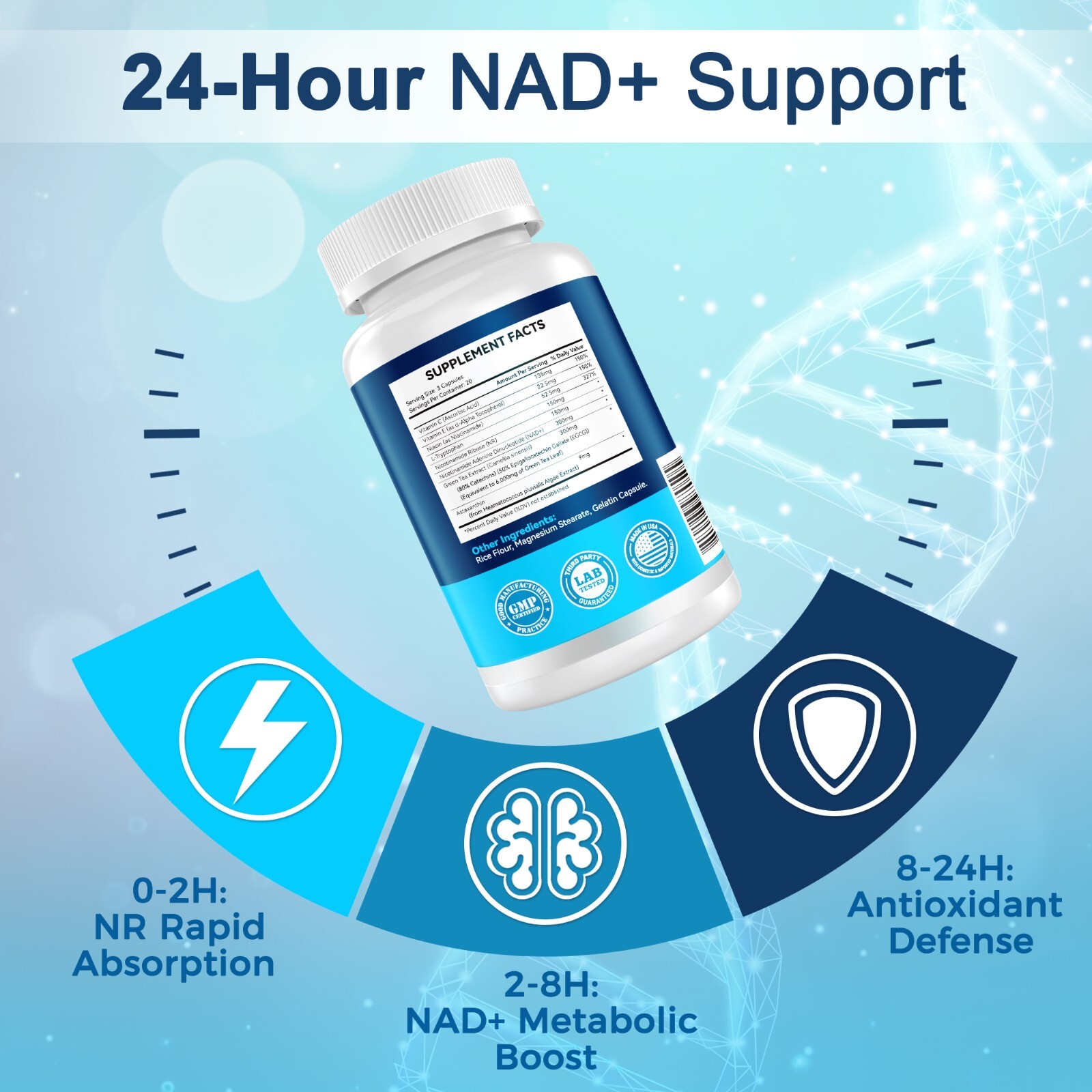NAD+ Cell Regenerator Nicotinamide Riboside 300 mg 60 Veg Caps