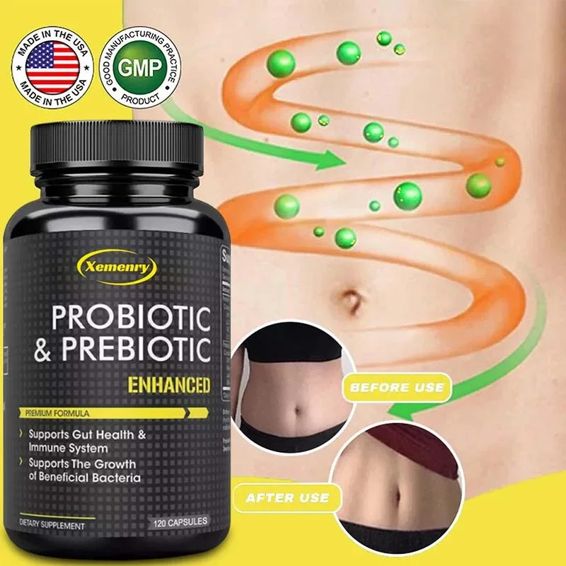 Probiotics and Prebiotics 120pcs,Improve Digestive Function, Nutrient Absorption