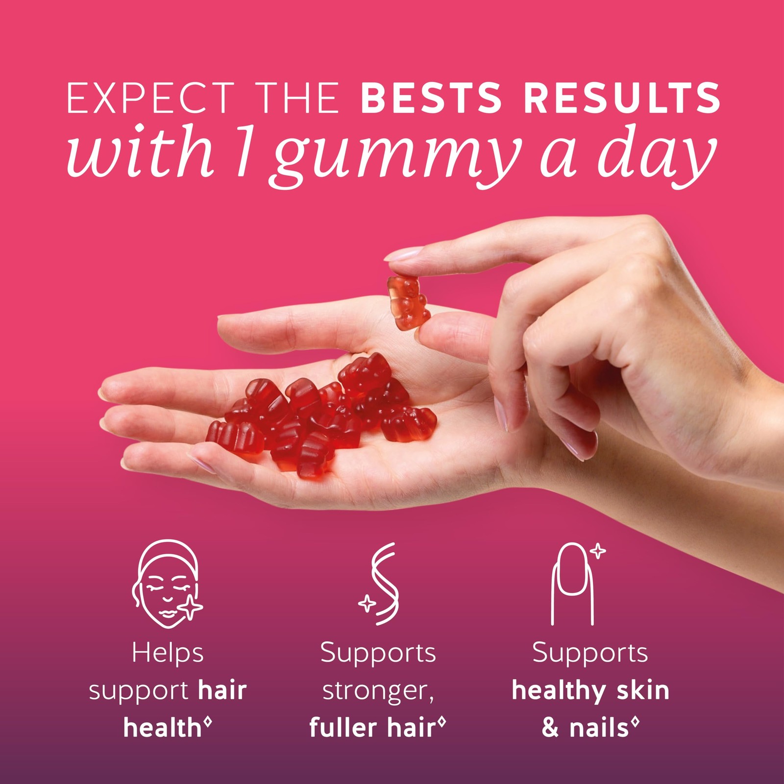 Biotin Gummies for Hair, Skin & Nails. 5,000 mcg High 30 Count (Pack of 1)