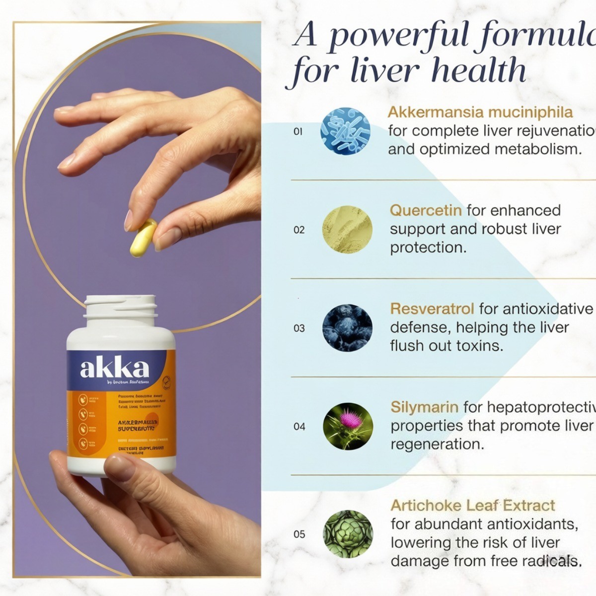 Akka Akkermansia Superbiotic Milk Thistle Liver Detox Metabolism Gut Support