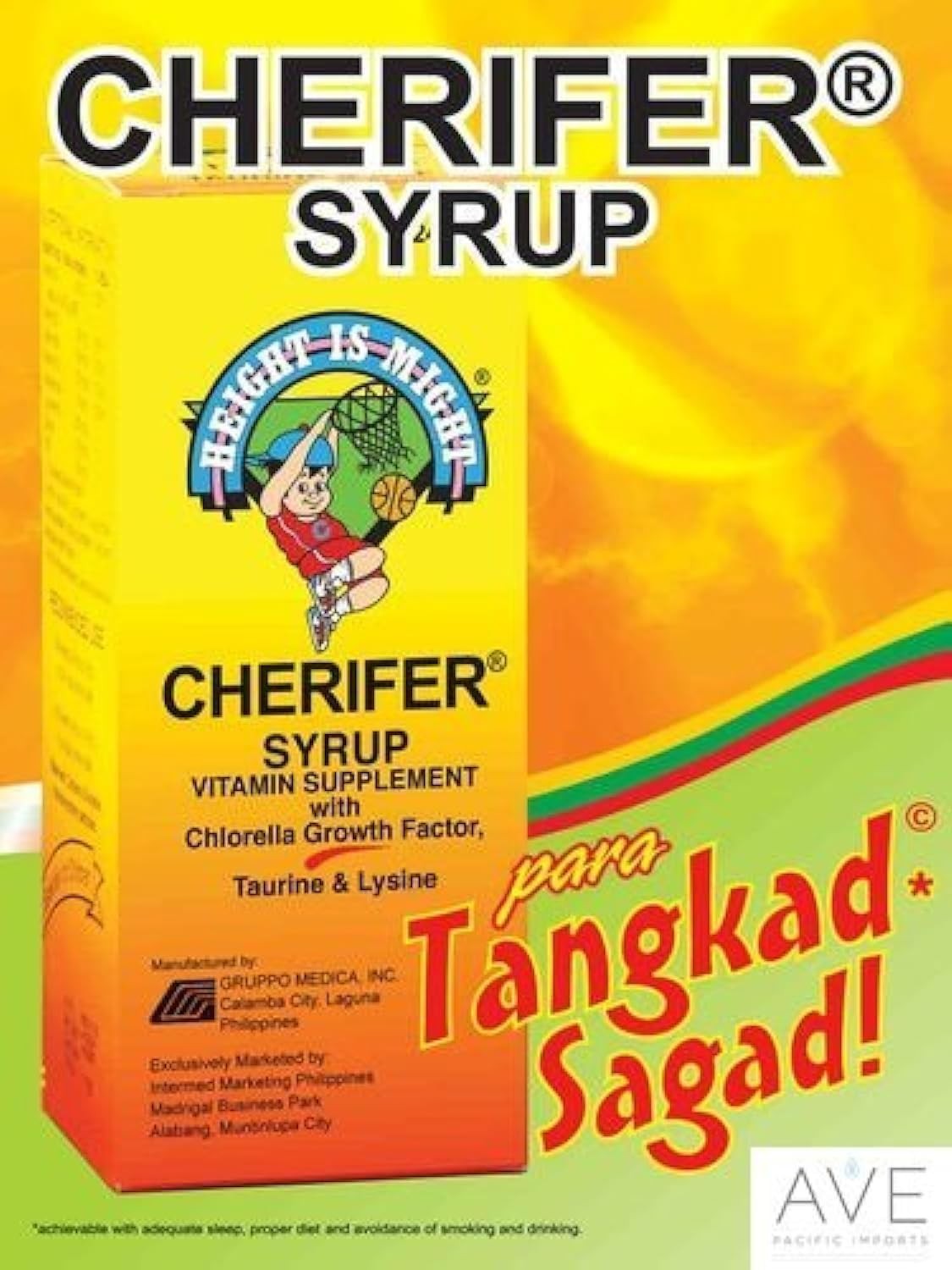 Cherifer Syrup with Chlorella Growth Factor, Taurin & 8.11 Fl Oz (Pack of 1)
