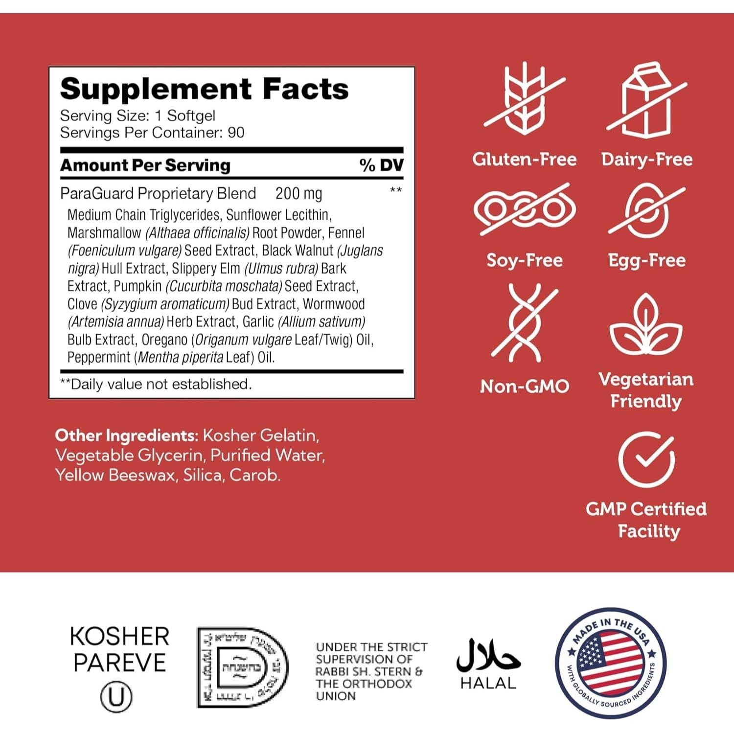 Intestinal Health Support Softgels – Wormwood & Clove for Digestive Balance – 90