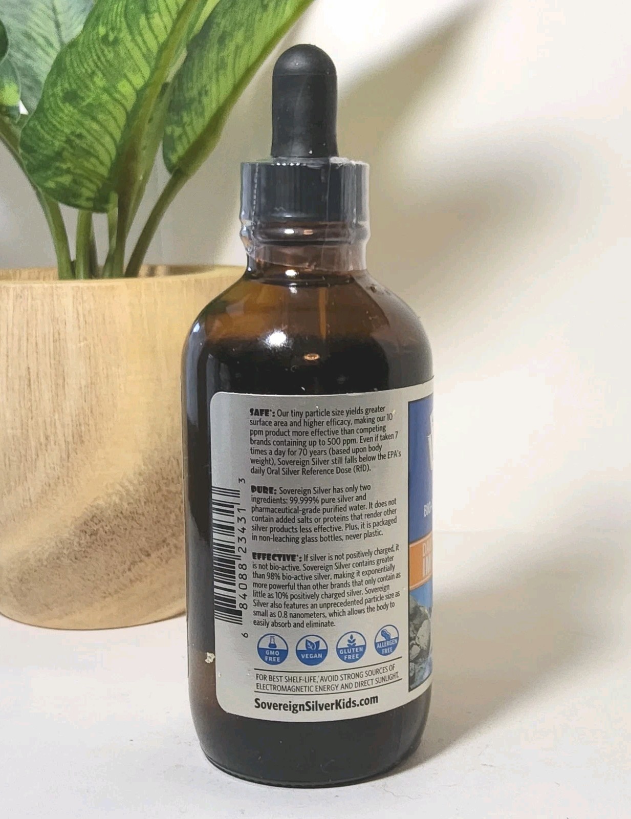 4 oz Bio-Active Silver Hydrosol for Kids by Sovereign Silver Sealed Bottle NWOB