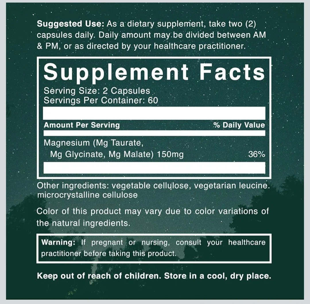 Natural Rhythm Triple Calm Magnesium 150 mg – 120 Capsules – Magnesium Complex