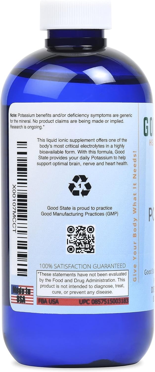 Liquid Ionic Minerals Potassium Drops 99mg – Enhance Well-Being with Fulvic Acid