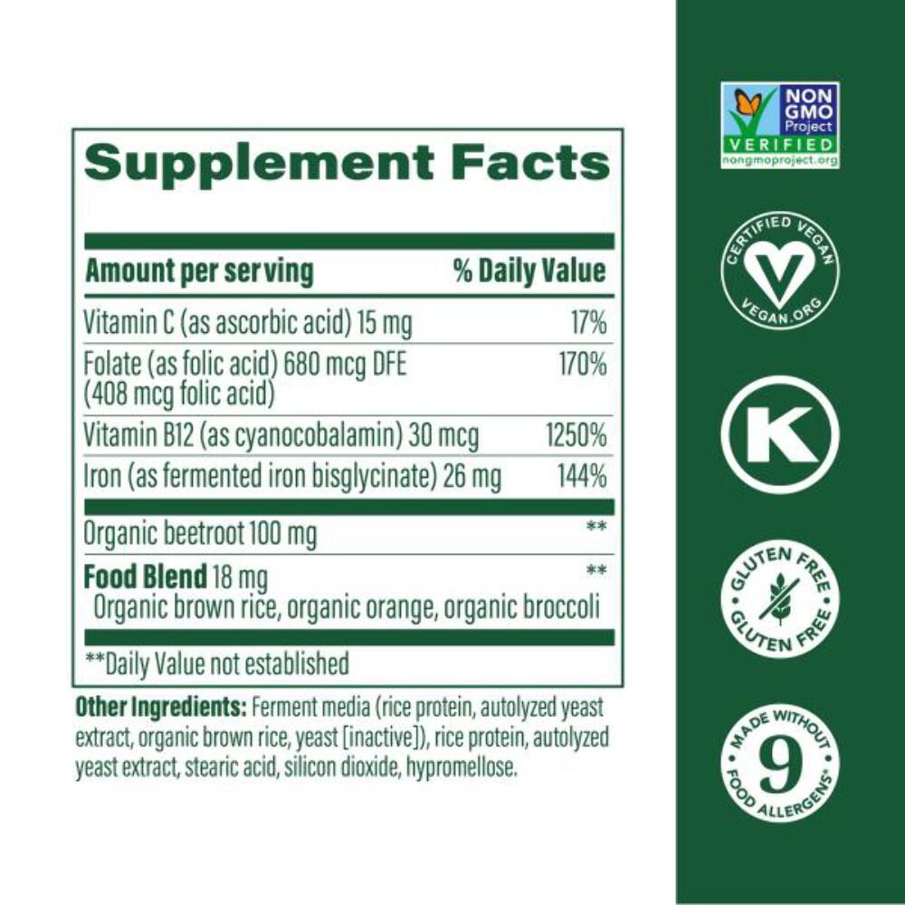 2/28 MegaFood Blood Builder Minis, Iron Supplement Clinically Shown to Increase