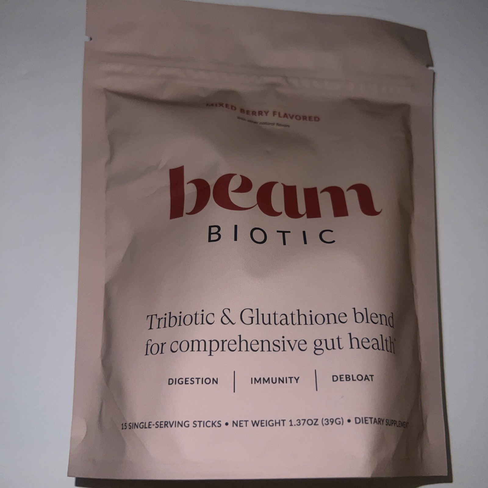 Beam Biotic Mixed Berry. 15 Servings. Exp 01/28