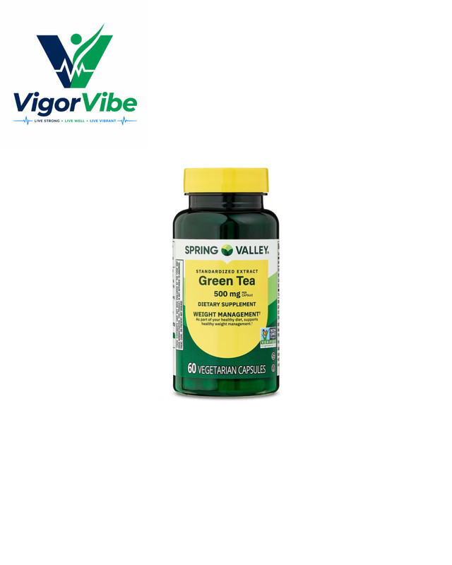 Spring Valley Green Tea Extract 500 mg Vegetarian Capsules 60 Count
