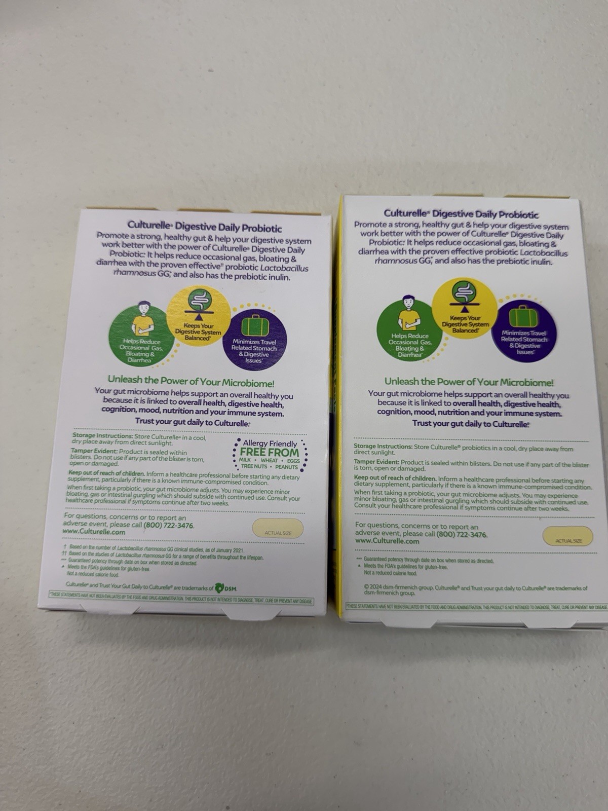 Pack Of 2x Culturelle Digestive Daily Probiotic Total 60 Capsules Exp 2027+ NEW