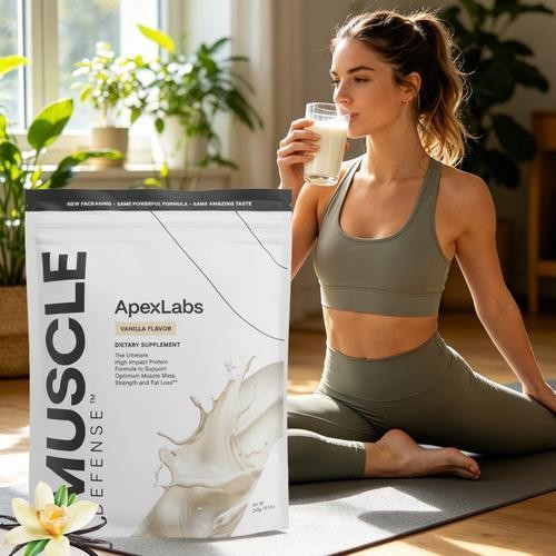 APEXLABS MUSCLE DEFENSE VANILLA FLAVOR – 8.57 OZ – NEW PACKING