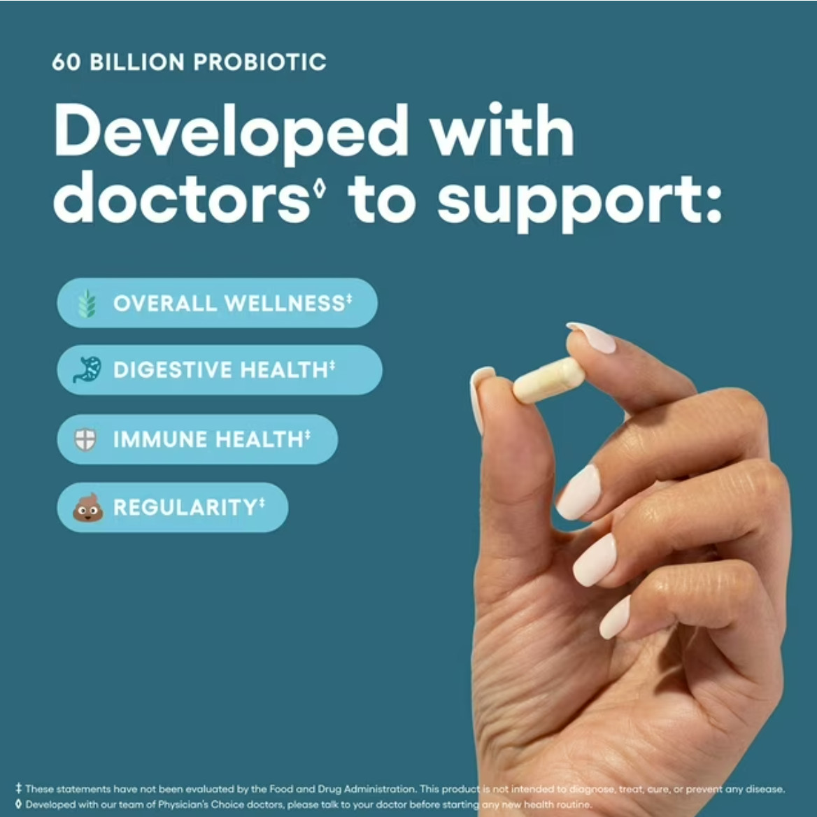 Physician’s Choice 60 Billion Probiotic with Prebiotic Capsules, 84 Ct