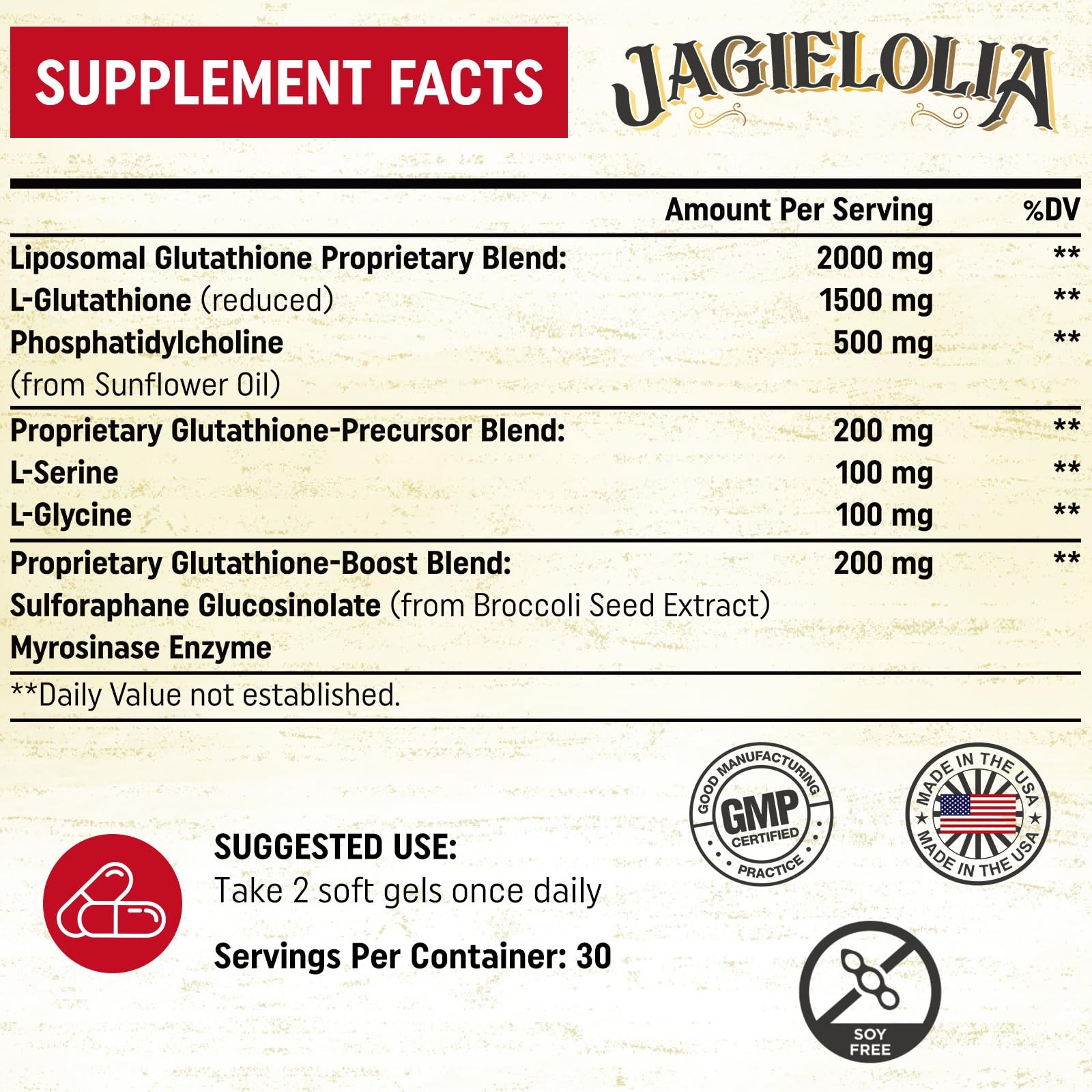 Liposomal Glutathione 2000 mg with L-Serine, L-Glycine & Sulforaphane – Active
