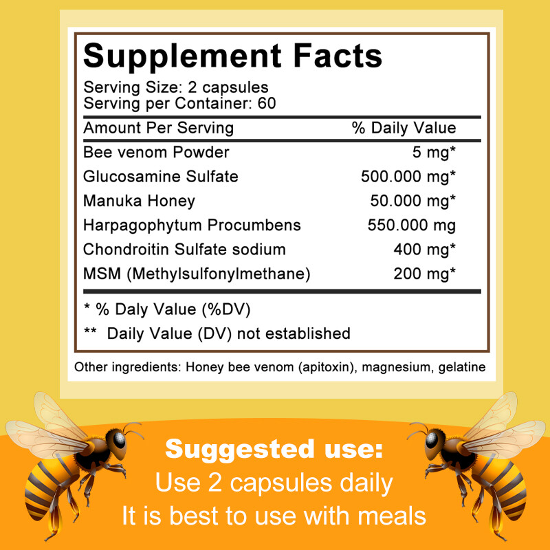 Bio Natural Bee – BEE Venom Extract, Anti-inflamatory Extract- Arthritis Support