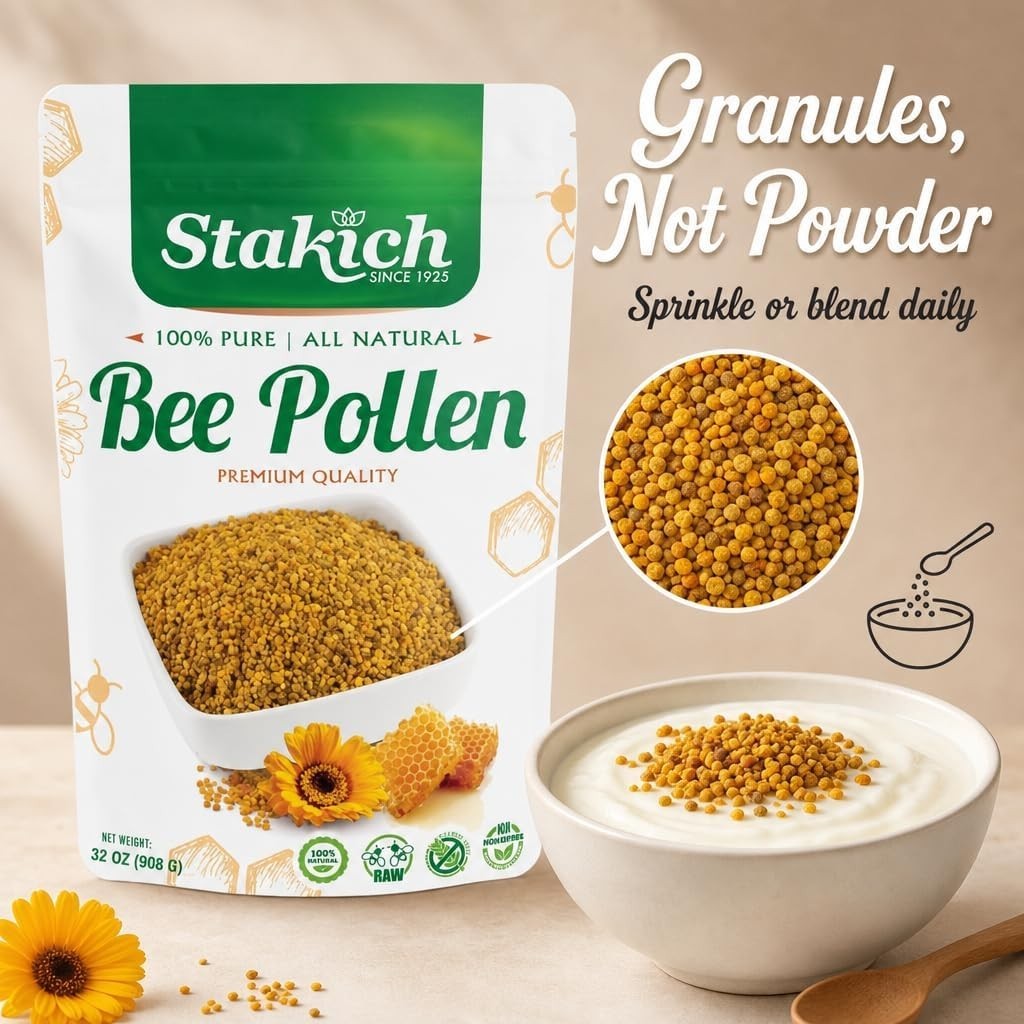 2 Pound Bee Pollen Granules – Natural Energy & Nutrient Powerhouse