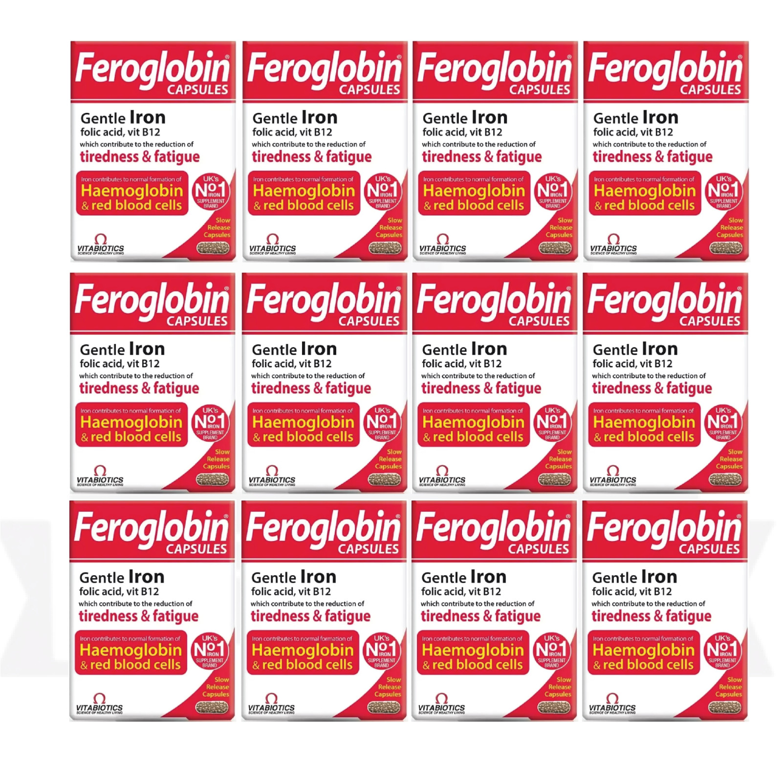VITABIOTICS Feroglobin Vitamin and Mineral 30 Capsules – pack of 12