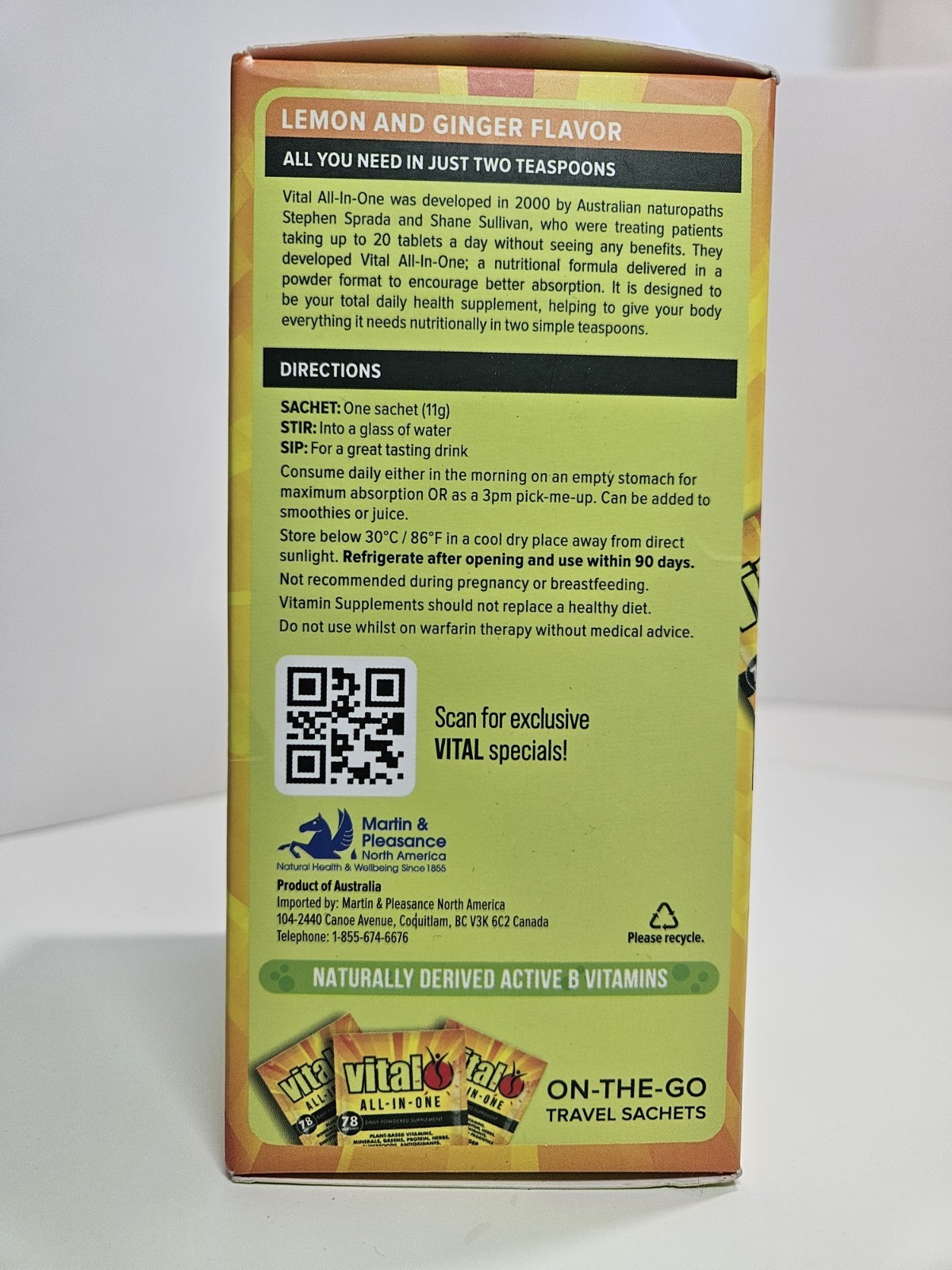 Vital All-In-One Powdered Supplement 30 Sachets Dairy Gluten Free New Sealed