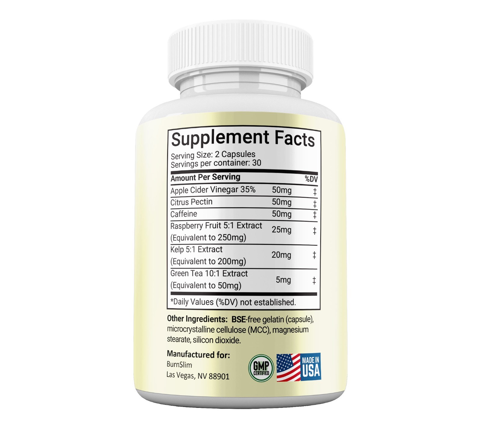 BurnSlim Capsules, Max Strength, Burn Slim Natural Supplement (3 pack)