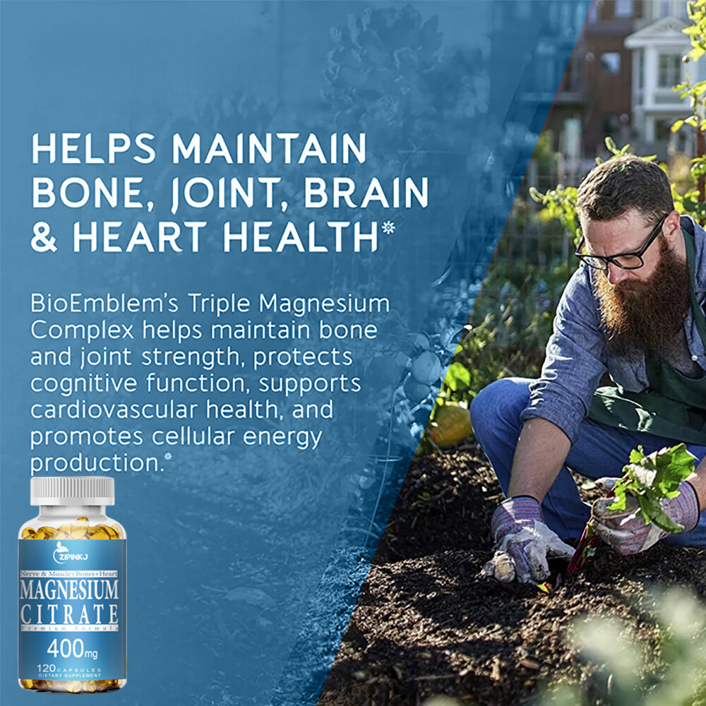 Magnesium Citrate Capsules Extra Strength High Absorption Magnesium Supplement