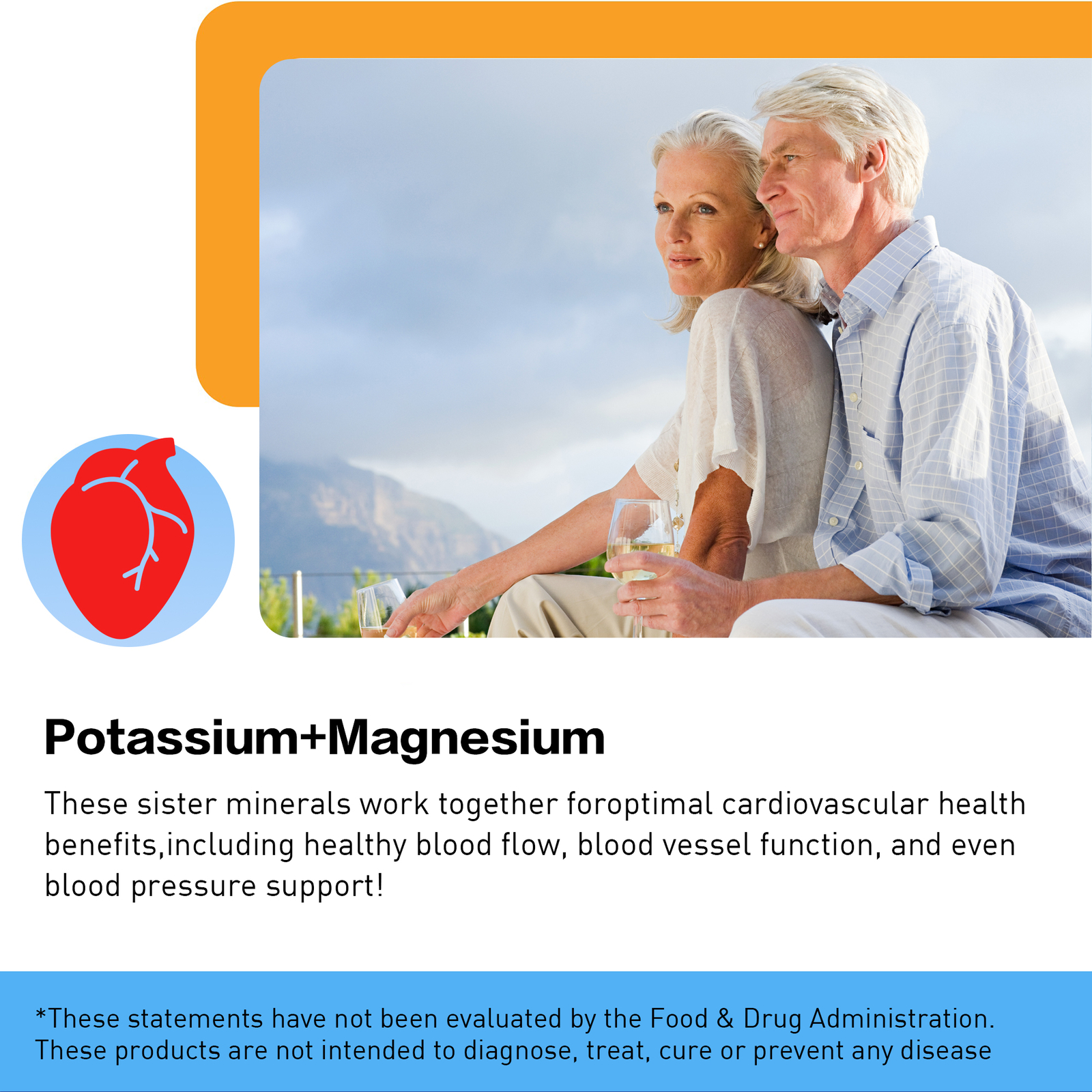 Potassium + Magnesium – Supports Blood Pressure and Heart Health, Muscle Health.