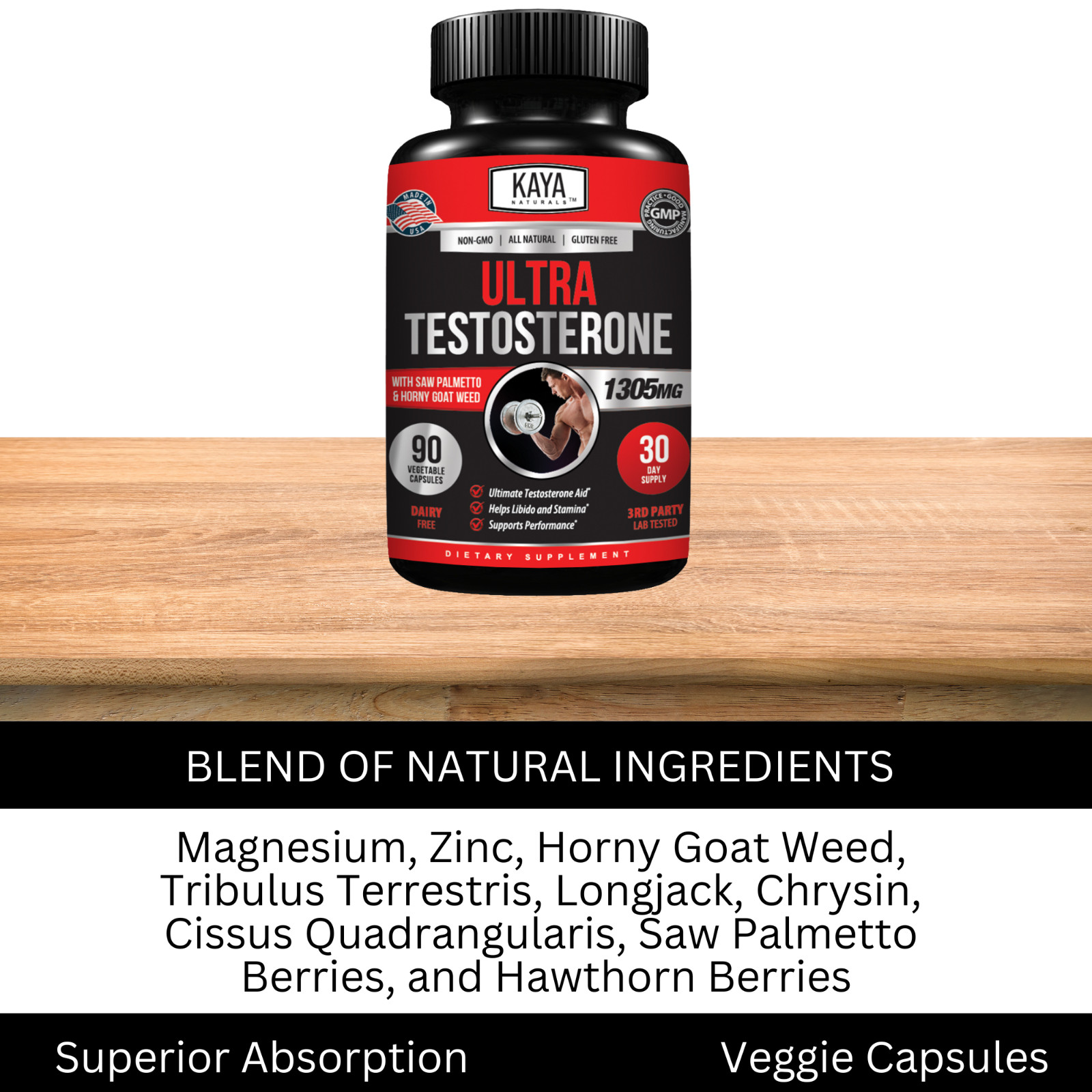 (2 Pack) Ultra Testosterone 90Ct, Muscle & Testosterone Support, Bodybuilding