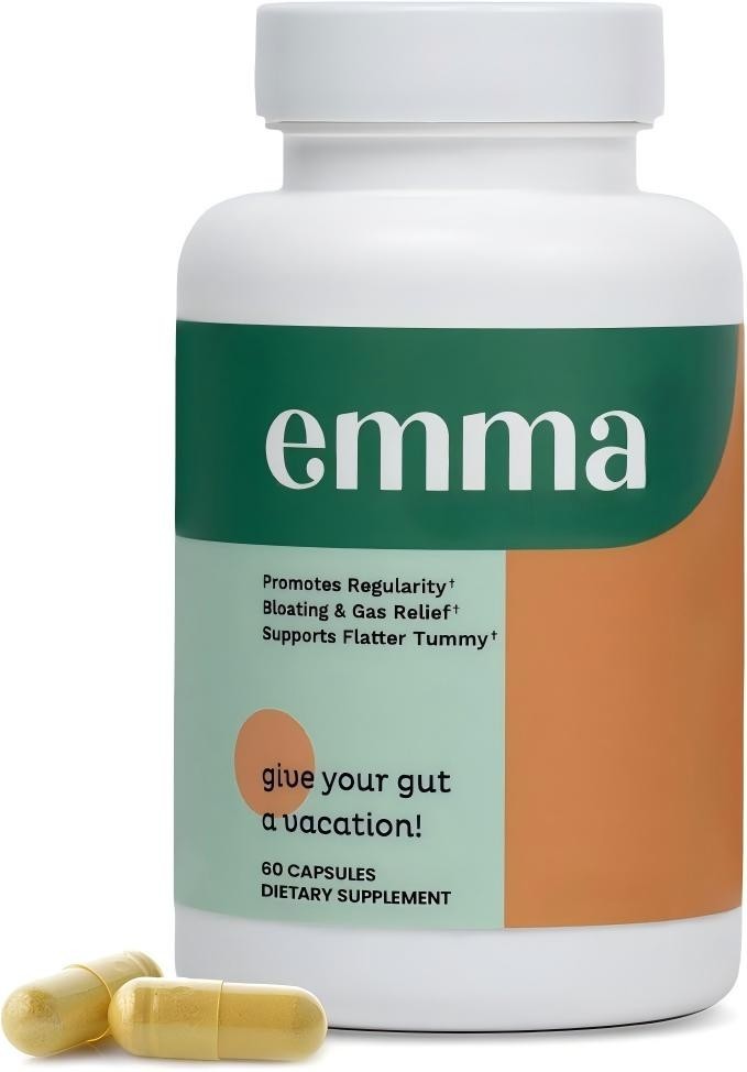 1-3 Pack Emma Gut Health Supplement for Bloating Relief & Leaky Gut 180 Capsules