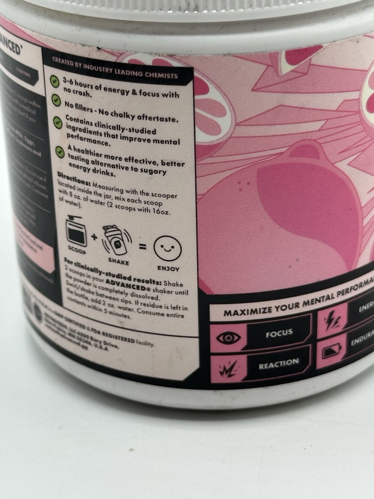 SirD’s Sour Watermelon Focus Gaming Supplement 5.29oz PINK LEMONADE 10/25