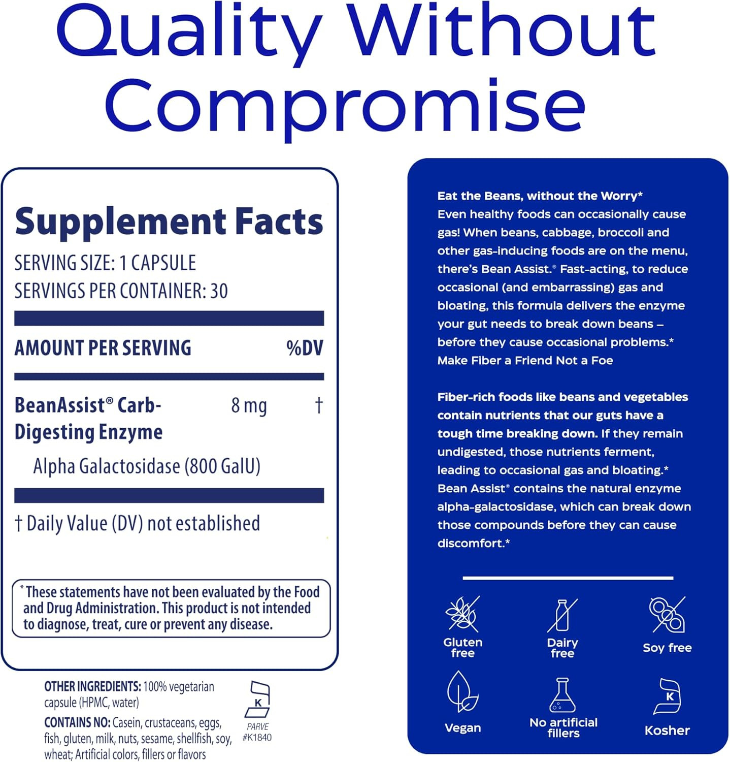 , Beanassist, Alpha Galactosidase Enzyme for Digestive Support, Reduces Occasion