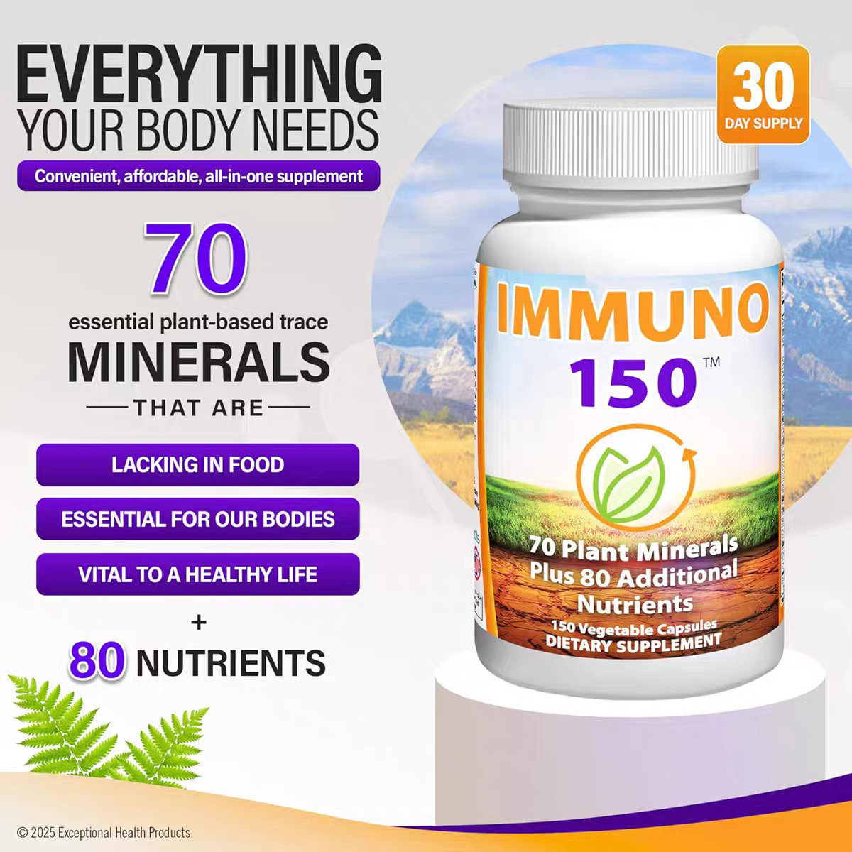 Immuno 150, Immune Support Supplement, Packed with 70 Plant MineralsOpe