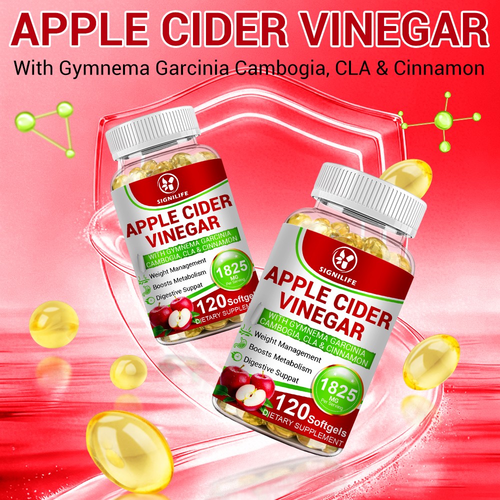 Weight Loss Apple Cider Vinegar w Garcinia Pills ACV & CLA Fat Burner 120 Ct