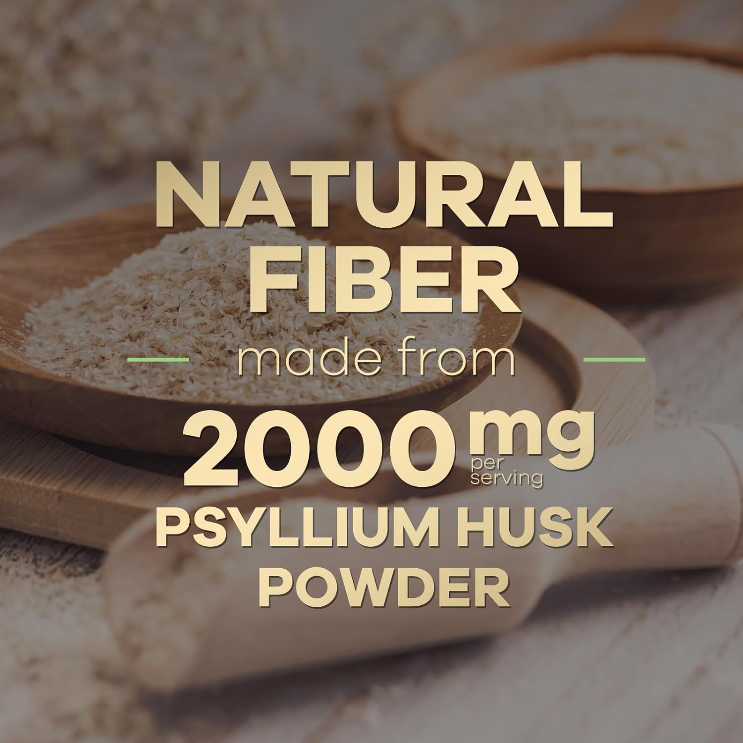 High Absorption Psyllium Husk Capsules 2000mg Daily Fiber Supplement, Psyllium.