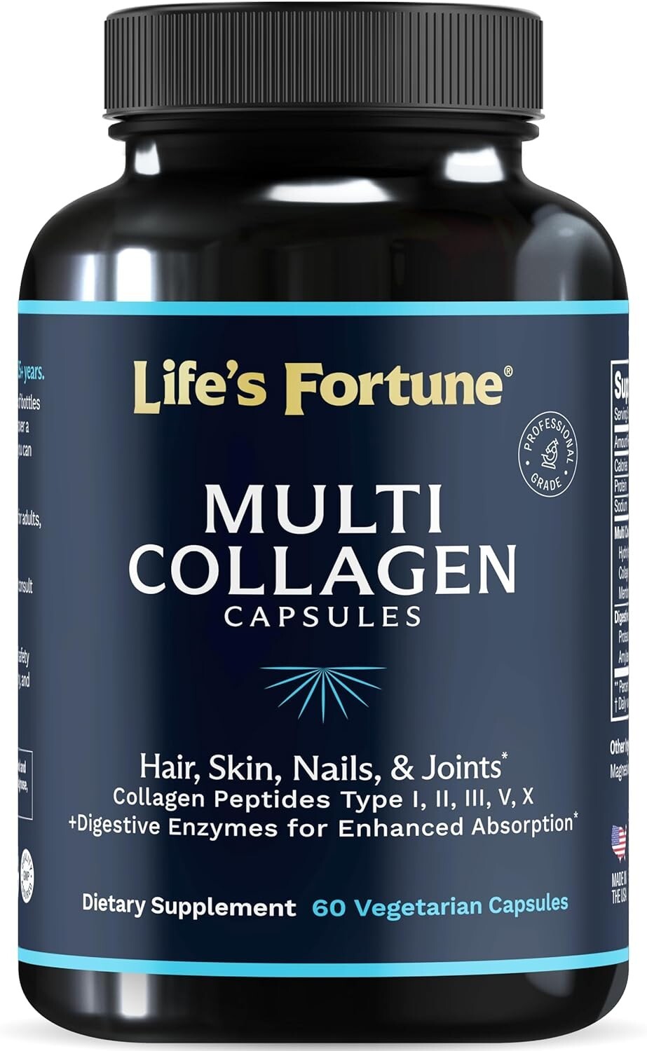 Lewis Labs Enhanced Collagen Protein Capsule for Maximum Absorption & Benefits