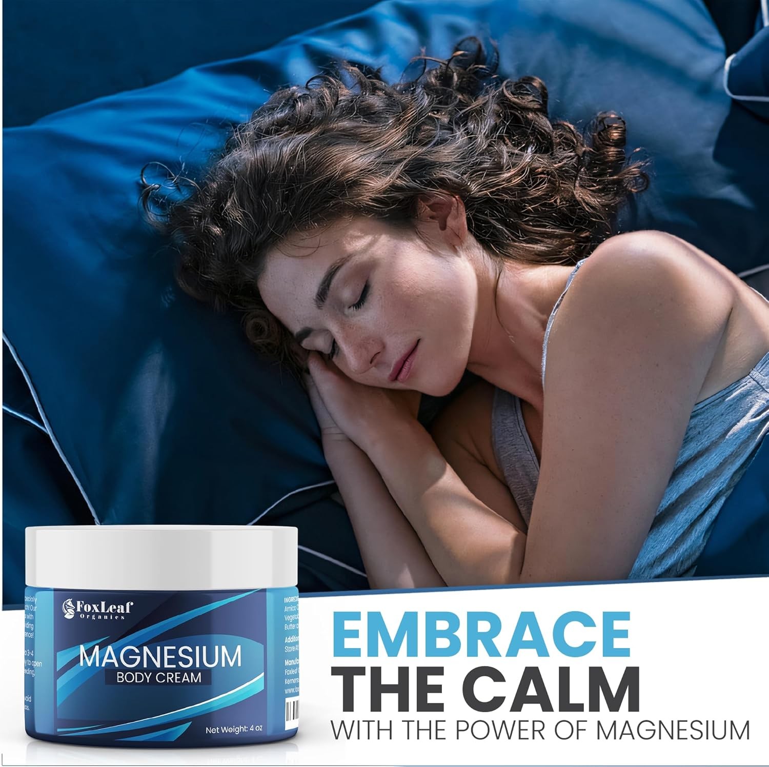 Magnesium Cream – Support for Sleep, Leg Cramps, Joints, & Muscle Soreness