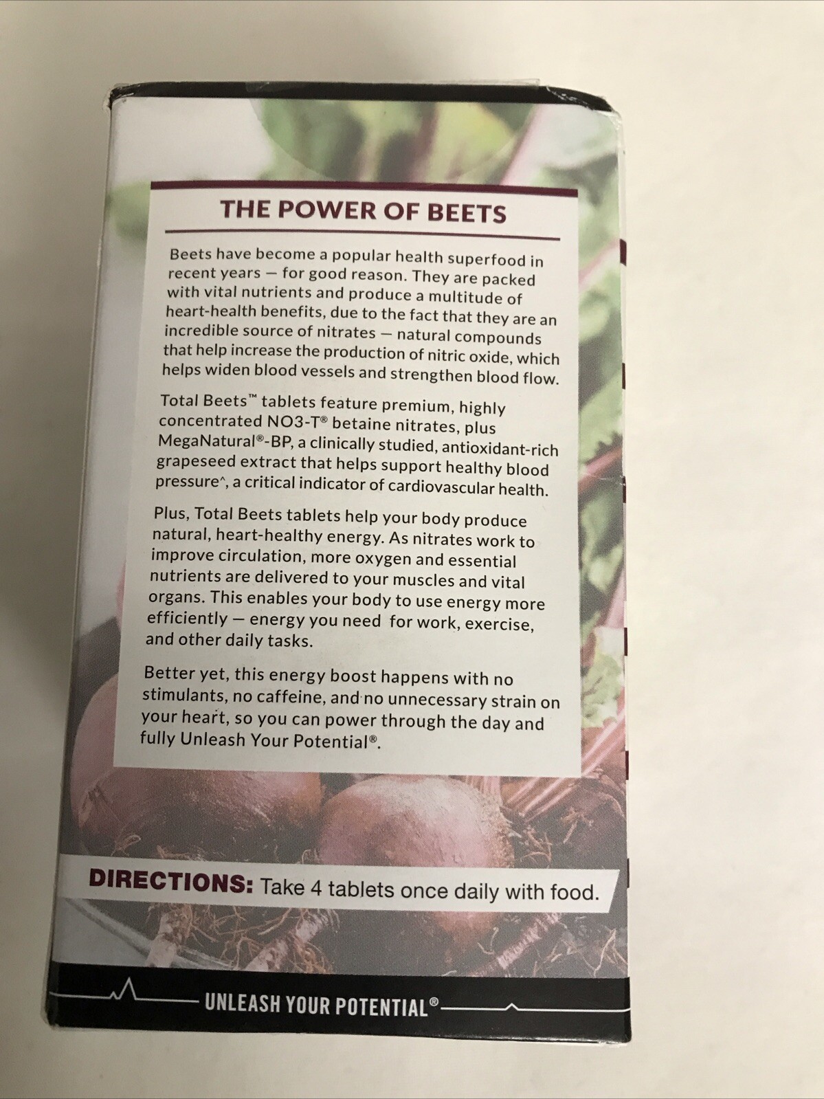 Force Factor Total Beets Blood Pressure Support Circulation 120 Tabs Exp 01/2027