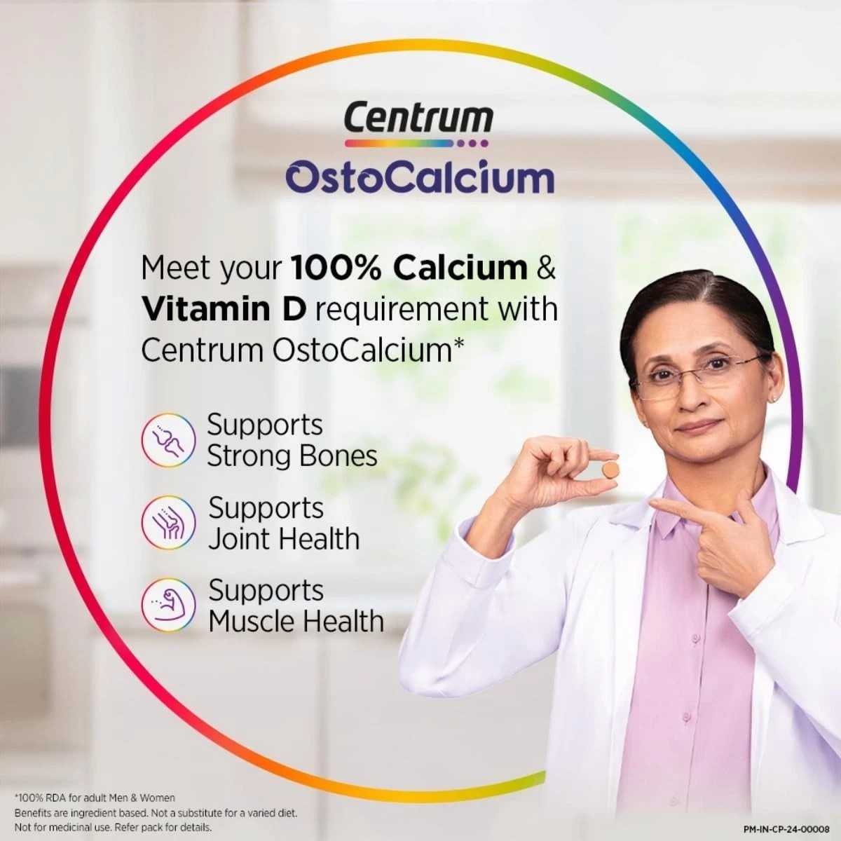 Centrum Ostocalcium Total Tablets Vit D & Calcium Strong Bones 30 Tabs