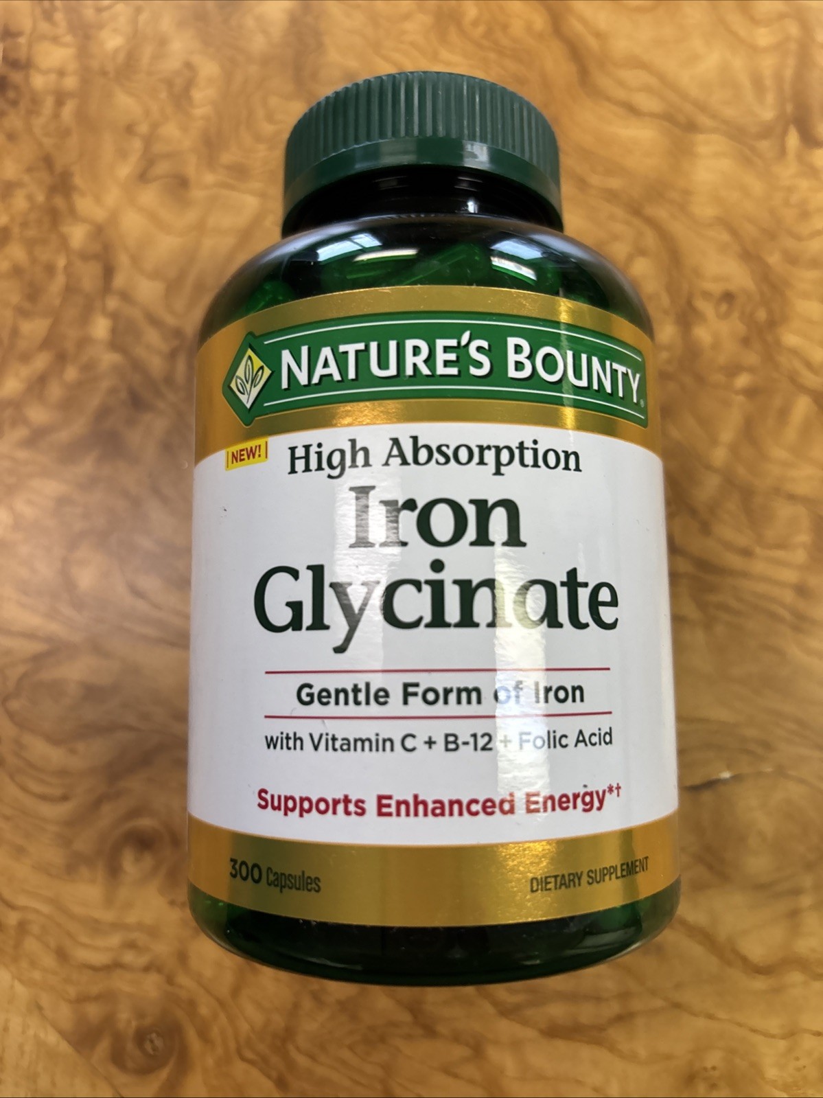 Nature’s Bounty Iron Glycinate 300 Count EXP 2/2028- New