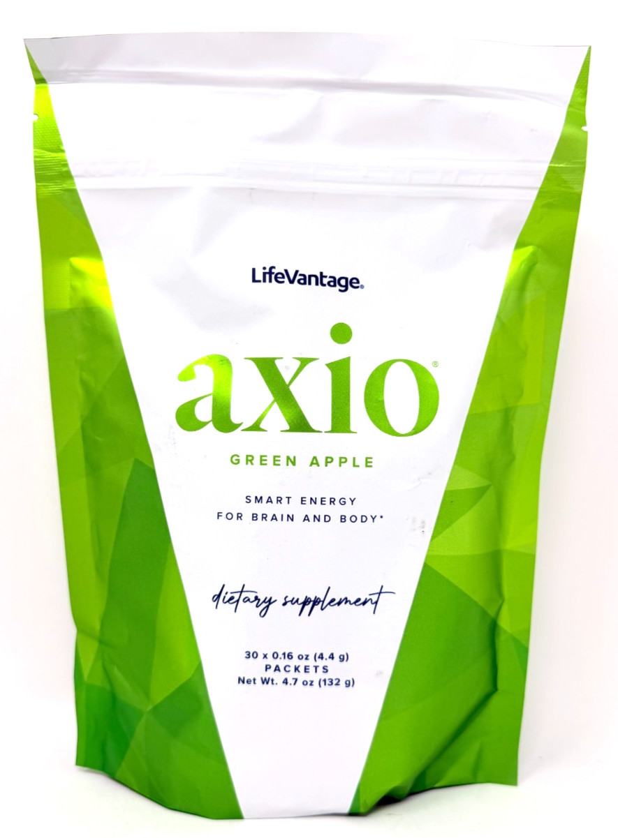 AXIO Smart Energy for Brain & Body: Green Apple – 30 Packets – EXP 12/2027