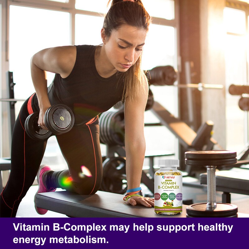 Vitamin B Complex Capsules With COQ10 – High Potency – Immune Support, 1-4 Packs