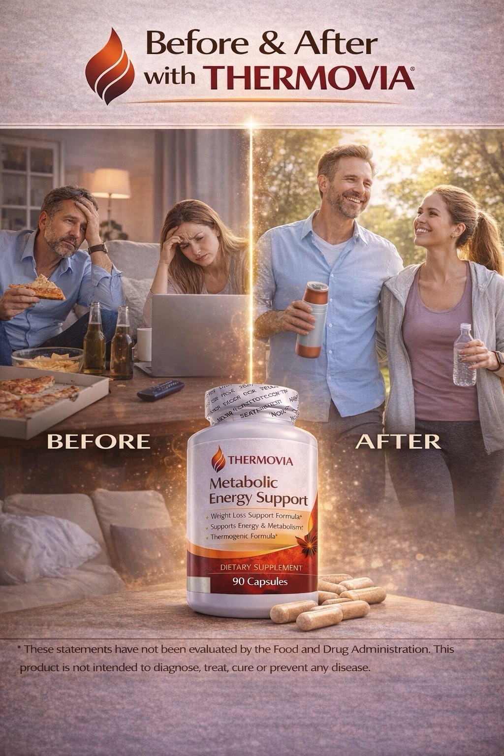 THERMOVIA Weight Management & Energy Metabolism Support Supplement 90 Capsules