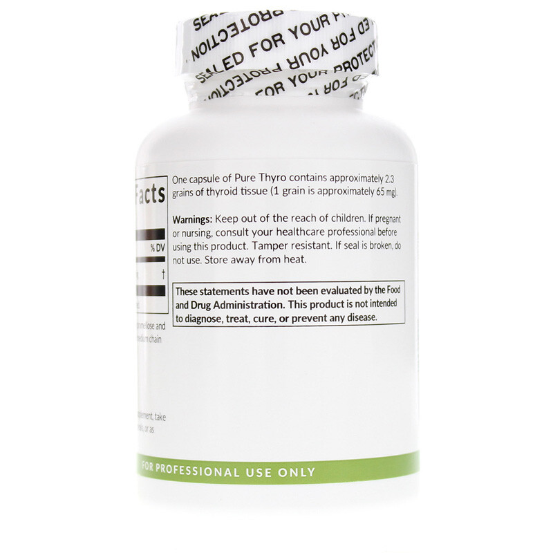 PURE THYRO 150mg PROFESSIONAL FORMULAS Lyophilized Thyroid Glandular Mfg: 08/22
