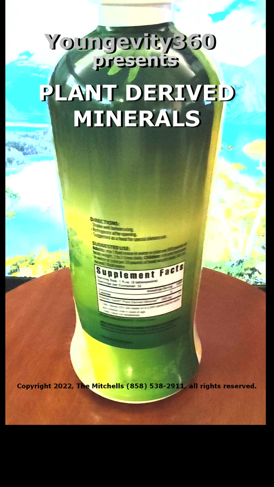 Youngevity360 Plant Derived Minerals Wallach, Ships Free 100% Forever Guarantee