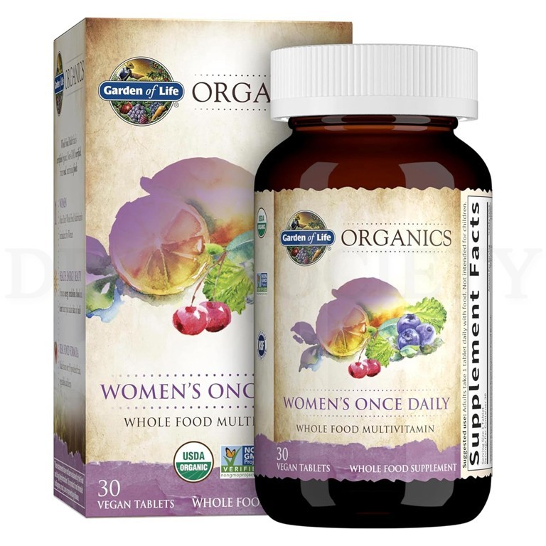 Garden of Life Organics Once Daily Multivitamin for Women 30 Count