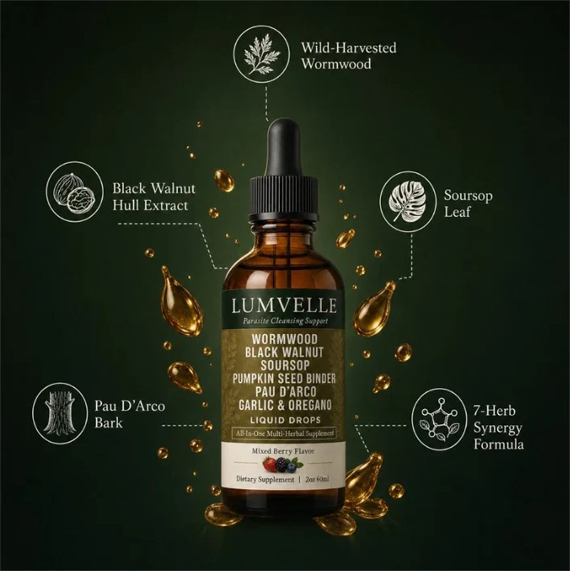 LUMVELLE Wild Harvested Wormwood Herbal Liquid Botanical Supplement Drops 60ml