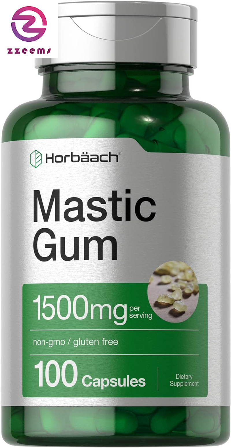 Mastic Gum Capsules 1500Mg 100 Count | Non-Gmo & Gluten Free