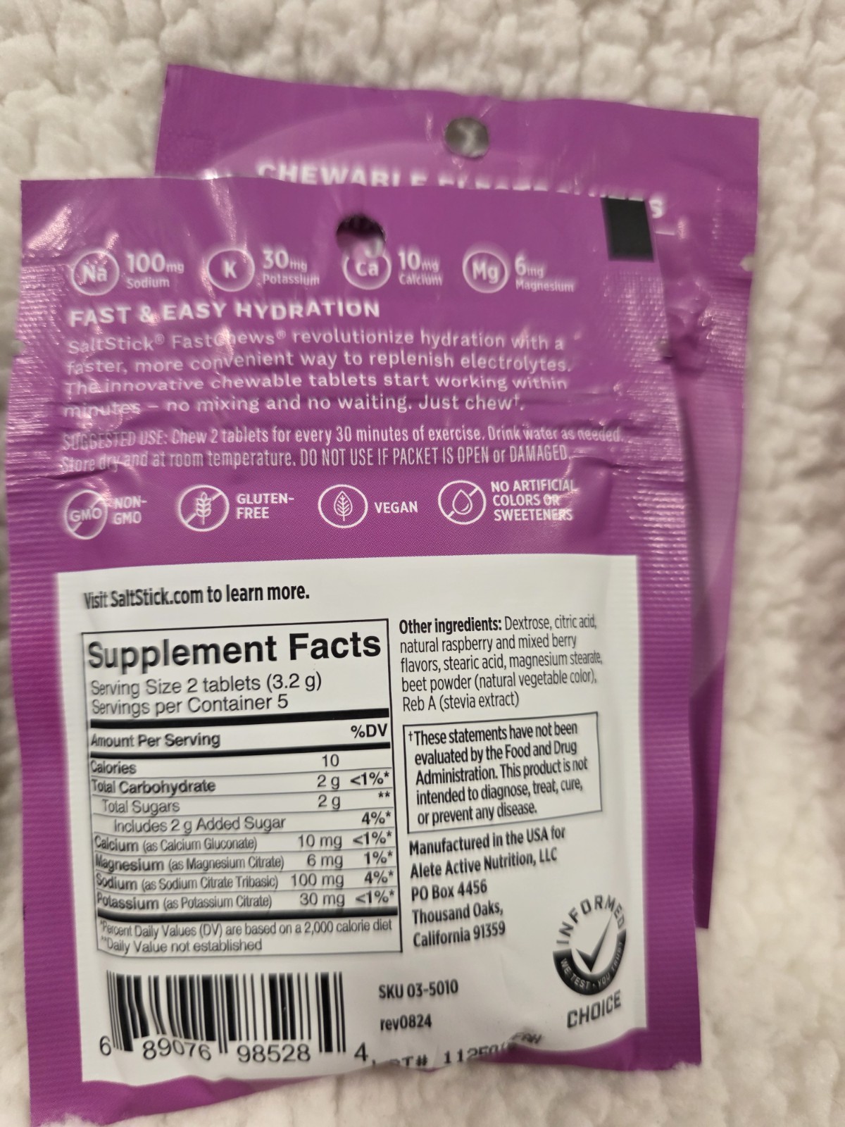 Salt Stick Chewable Electrolytes-2 Pink Lemonade, Green Apple, Mixed Berry