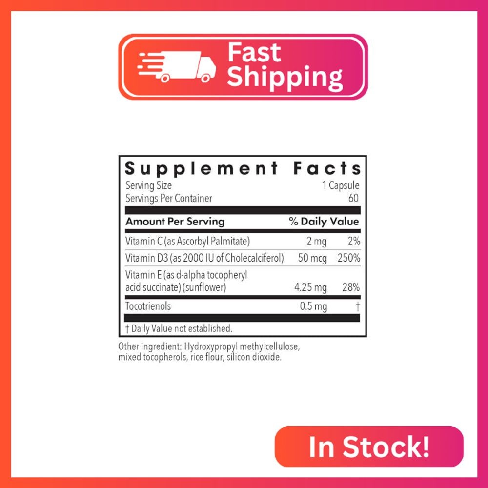 Allergy Research Group ARG Super D3 – Vitamin D3 Supplement with Vitamins C & E