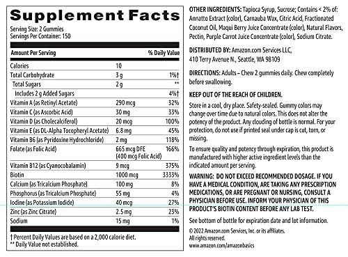 Amazon Basics Women’s Multivitamin, Mixed Berry Flavor, 300 Count (Pack of 1)