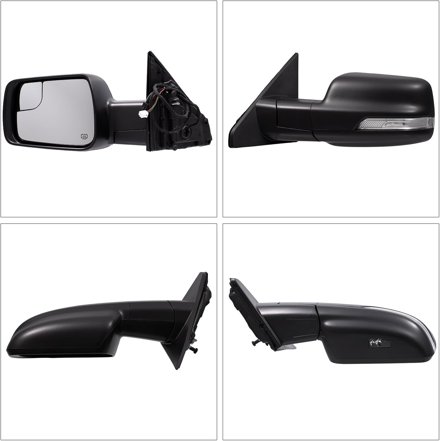 Left Driver Side Mirror for 2019-2025 Ram 1500 with Manual Folding/Heated/Power