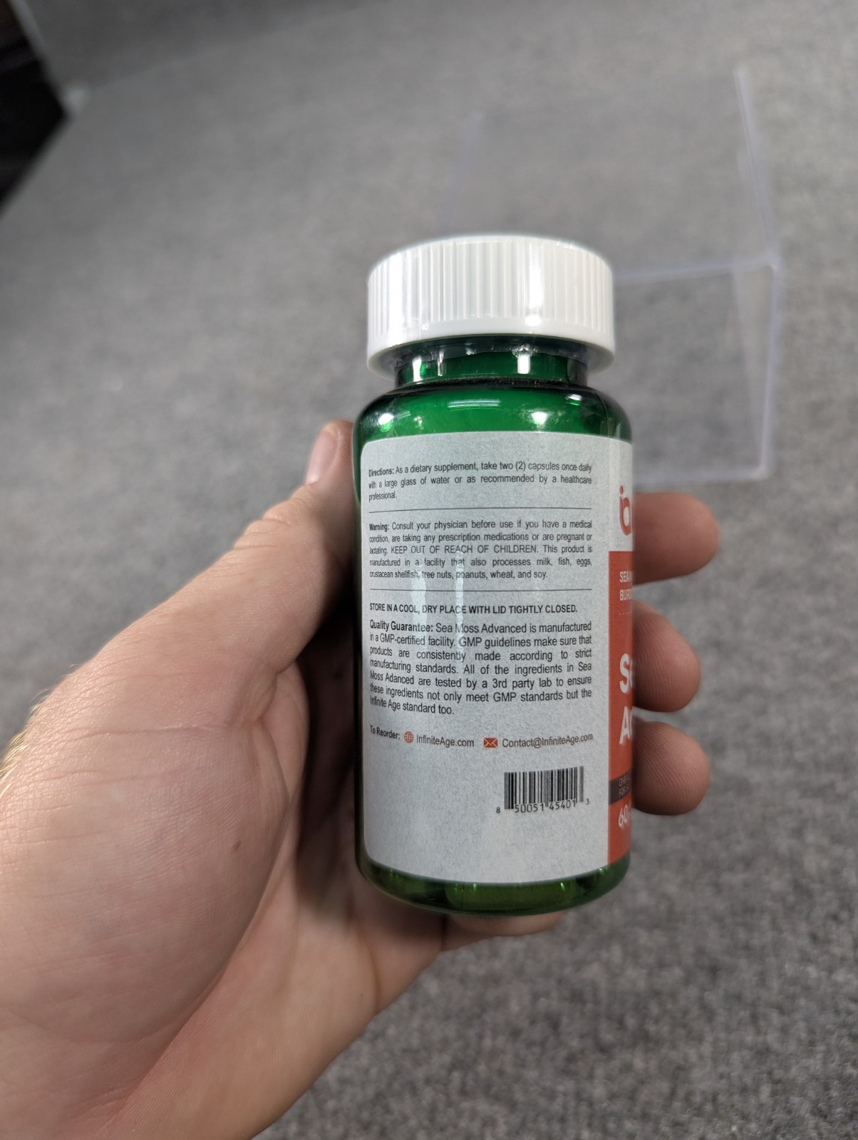 INFINITE AGE 1250mg Sea Moss Advanced Superfood, High-Potency, Vegan – 60 Count