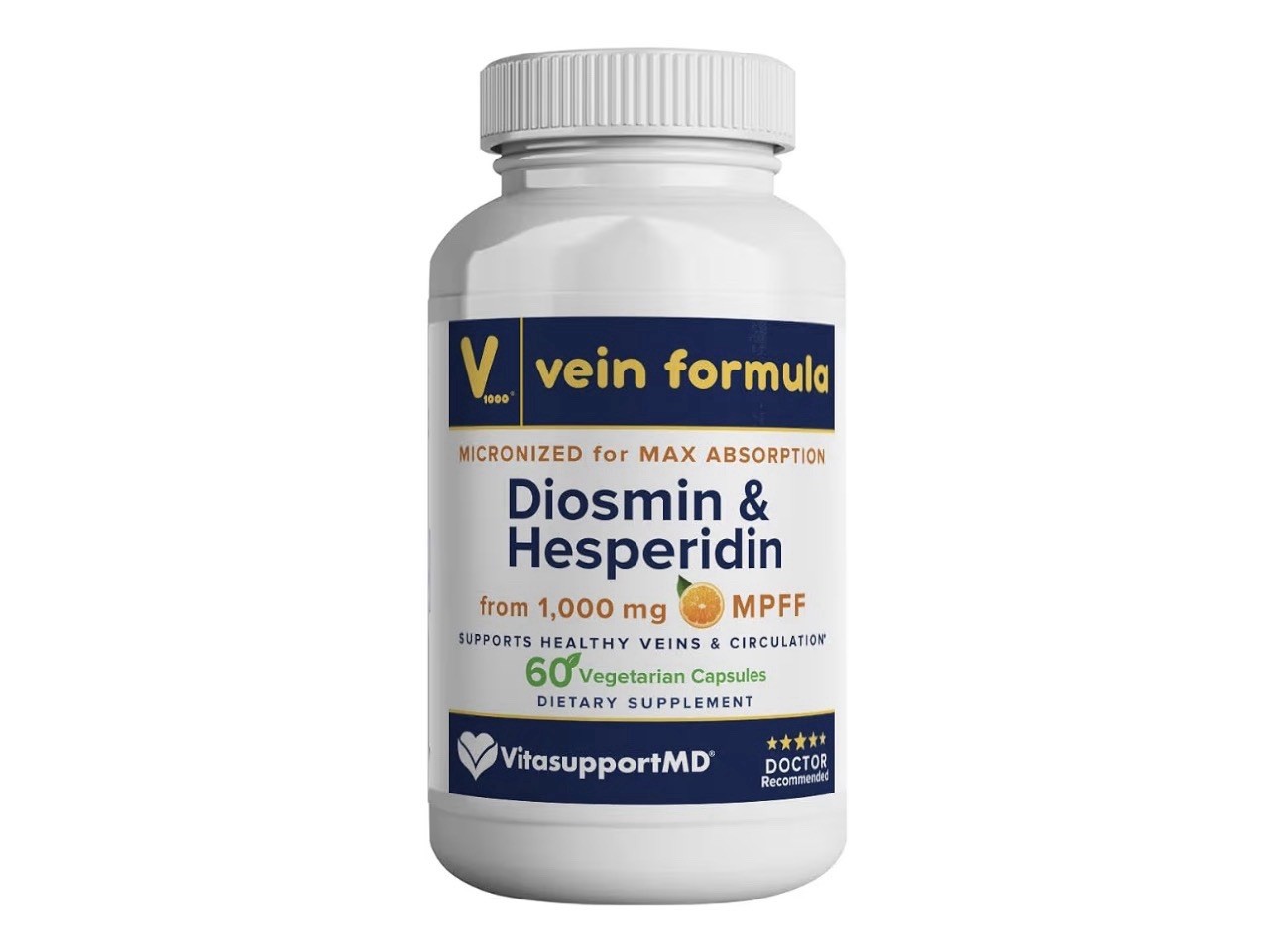 Vein Formula, Diosmin Hesperidin 1000mg For Leg Vein Support, 60 MPFF Capsules