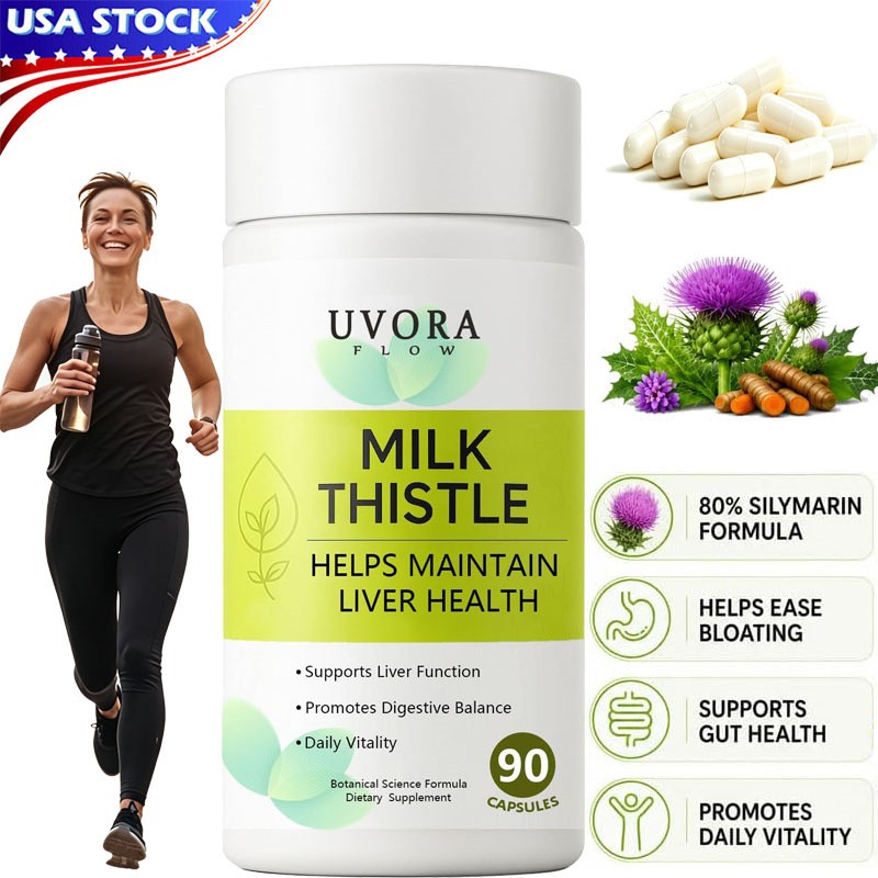 Uvora Milk Thistle Detox, Premium Herbal Supplement With Milk Thistle Extrac…